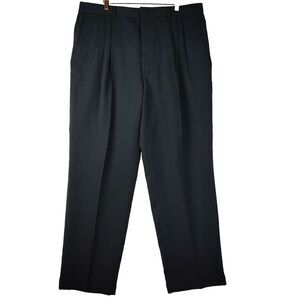 VTG Dockers Dress Slacks Mens 38x32 Charcoal Pleated Cuffed‎ Pants USA Made